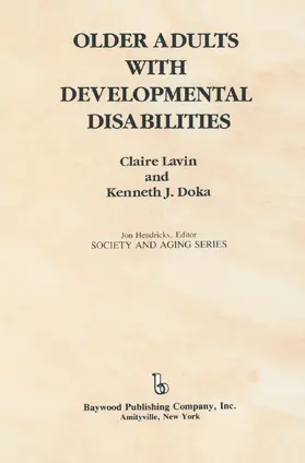 Lavin / Doka |  Older Adults with Developmental Disabilities | Buch |  Sack Fachmedien