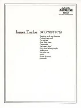 Taylor / Alfred Music |  James Taylor -- Greatest Hits | Buch |  Sack Fachmedien