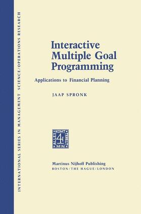 Spronk |  Interactive Multiple Goal Programming | Buch |  Sack Fachmedien