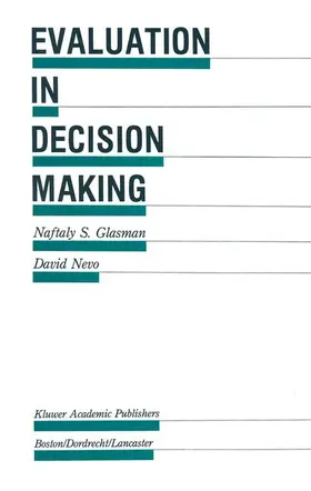 Nevo / Glasman |  Evaluation in Decision Making | Buch |  Sack Fachmedien