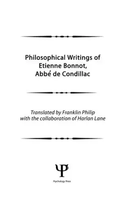 Philip / Lane |  Philosophical Works of Etienne Bonnot, Abbe De Condillac | Buch |  Sack Fachmedien