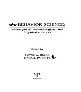 Reese / Parrott |  Behavior Science | Buch |  Sack Fachmedien