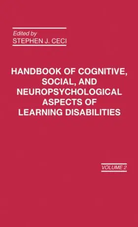 Ceci |  Handbook of Cognitive, Social, and Neuropsychological Aspects of Learning Disabilities | Buch |  Sack Fachmedien