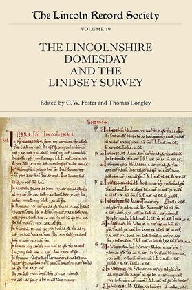Foster / Longley |  The Lincolnshire Domesday and the Lindsey Survey | Buch |  Sack Fachmedien