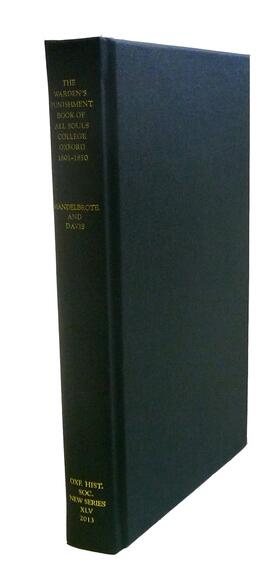 Parens / Mandelbrote / Davis |  The Warden's Punishment Book of All Souls College, Oxford, 1601-1850 | Buch |  Sack Fachmedien