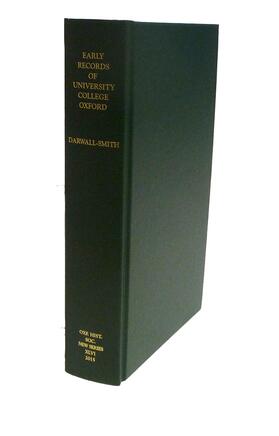 Darwall-Smith |  Early Records of University College, Oxford | Buch |  Sack Fachmedien