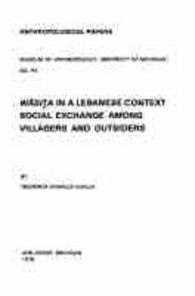 Huxley |  Wasita in a Lebanese Context: Social Exchange Among Villagers and Outsiders | Buch |  Sack Fachmedien