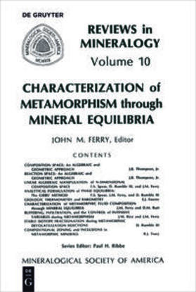 Ferry |  Characterization of Metamorphism through Mineral Equilibria | Buch |  Sack Fachmedien