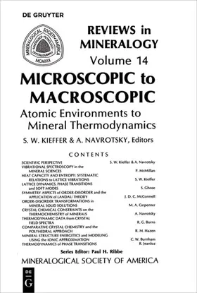 Navrotsky / Kieffer |  Microscopic to Macroscopic | Buch |  Sack Fachmedien