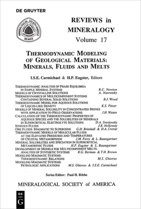 Eugster / Carmichael |  Thermodynamic Modeling of Geologic Materials | Buch |  Sack Fachmedien