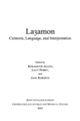 Allen / Perry / Roberts |  Layamon: Contexts, Language, and Interpretation | Buch |  Sack Fachmedien