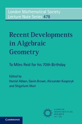 Abban / Brown / Kasprzyk |  Recent Developments in Algebraic Geometry | Buch |  Sack Fachmedien