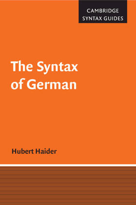 Haider |  The Syntax of German | Buch |  Sack Fachmedien