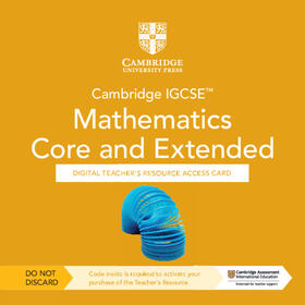Susanto | Cambridge IGCSE™ Mathematics Core and Extended Digital Teacher's Resource - Individual User Licence Access Card (5 Years' Access) | Sonstiges | 978-1-009-29821-6 | sack.de