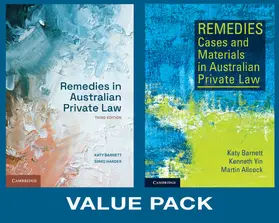 Barnett / Harder |  Remedies in Australian Private Law VALUE PACK 2 2 Volume Paperback Set | Buch |  Sack Fachmedien