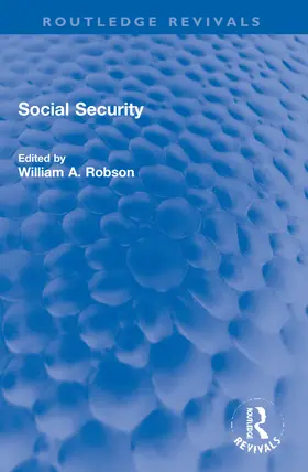 Robson |  Social Security | Buch |  Sack Fachmedien