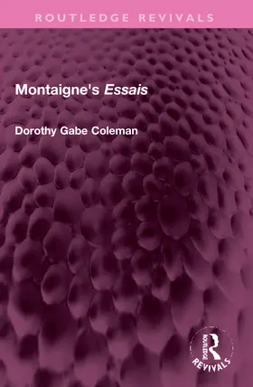 Coleman |  Montaigne's 'Essais' | Buch |  Sack Fachmedien