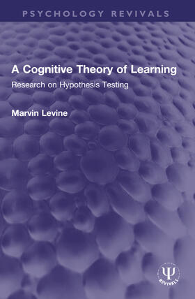 Levine |  A Cognitive Theory of Learning | Buch |  Sack Fachmedien
