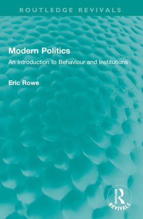 Rowe |  Modern Politics | Buch |  Sack Fachmedien