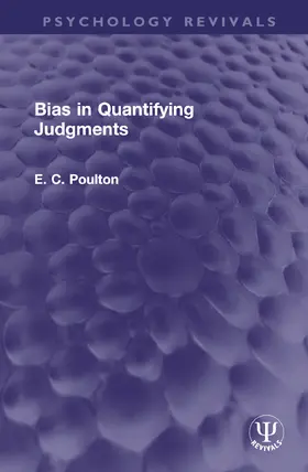 Poulton |  Bias in Quantifying Judgments | Buch |  Sack Fachmedien