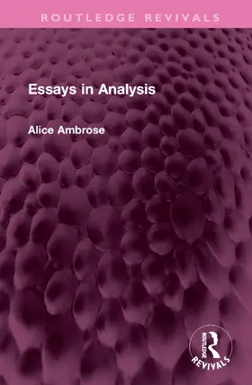 Ambrose |  Essays in Analysis | Buch |  Sack Fachmedien