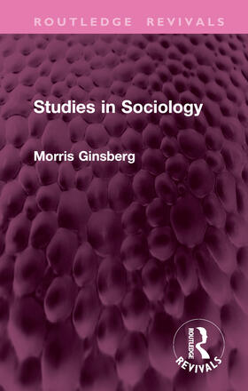 Ginsberg |  Studies in Sociology | Buch |  Sack Fachmedien