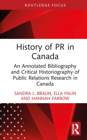 Palin / Braun / Farrow |  History of PR in Canada | Buch |  Sack Fachmedien
