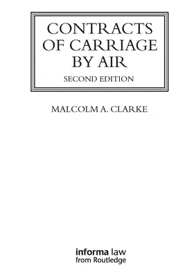 Clarke |  Contracts of Carriage by Air | Buch |  Sack Fachmedien