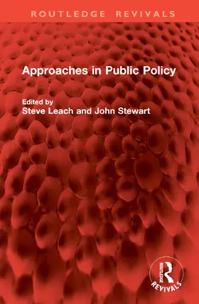 Stewart / Leach |  Approaches in Public Policy | Buch |  Sack Fachmedien