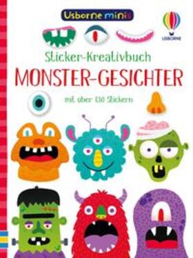 Smith |  Usborne Minis - Sticker-Kreativbuch: Monster-Gesichter | Buch |  Sack Fachmedien