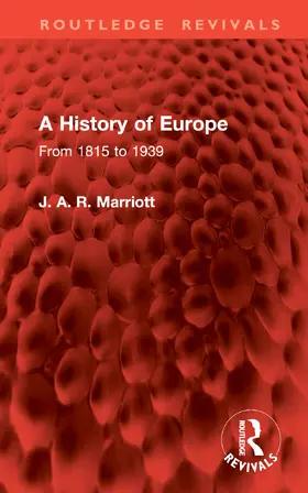 Marriott |  A History of Europe | Buch |  Sack Fachmedien