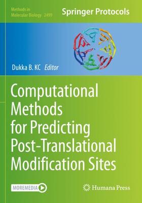 KC |  Computational Methods for Predicting Post-Translational Modification Sites | Buch |  Sack Fachmedien