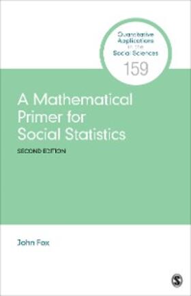 Fox |  A Mathematical Primer for Social Statistics | eBook | Sack Fachmedien