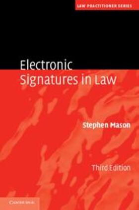 Mason |  Electronic Signatures in Law | Buch |  Sack Fachmedien