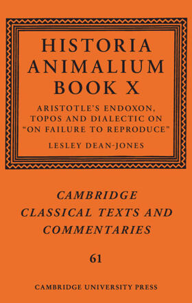 Dean-Jones |  Historia Animalium Book X | Buch |  Sack Fachmedien