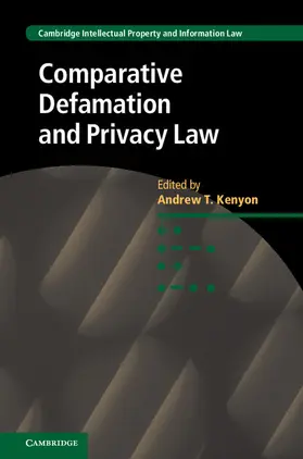 Kenyon |  Comparative Defamation and Privacy Law | Buch |  Sack Fachmedien