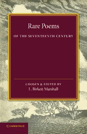 Marshall |  Rare Poems of the Seventeenth Century | Buch |  Sack Fachmedien