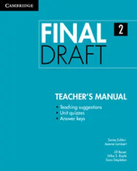 Lambert / Bauer / Boyle |  Final Draft Level 2 Teacher's Manual | Buch |  Sack Fachmedien