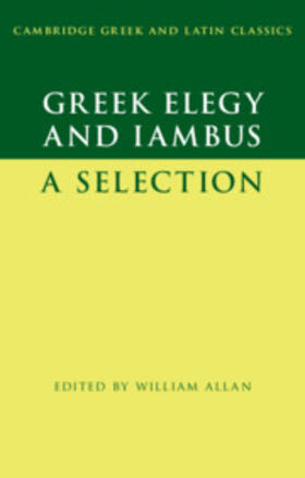 Allan |  Greek Elegy and Iambus | Buch |  Sack Fachmedien
