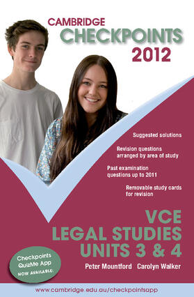 Mountford / Walker |  Cambridge Checkpoints VCE Legal Studies Units 3 and 4 2012 | Buch |  Sack Fachmedien