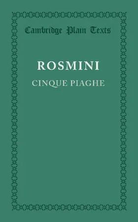 Rosmini / Rosmini-Serbati |  Cinque Piaghe | Buch |  Sack Fachmedien