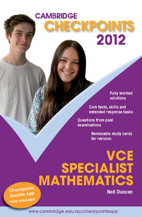 Duncan |  Cambridge Checkpoints VCE Specialist Mathematics 2012 | Buch |  Sack Fachmedien