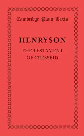 Henryson |  The Testament of Cresseid | Buch |  Sack Fachmedien