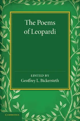 Leopardi |  The Poems of Leopardi | Buch |  Sack Fachmedien