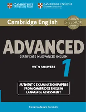  Cambridge English Advanced 1 for Revised Exam from 2015 Student's Book with Answers | Buch |  Sack Fachmedien