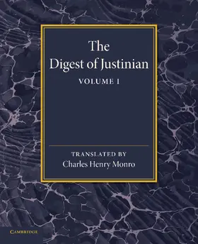  The Digest of Justinian | Buch |  Sack Fachmedien