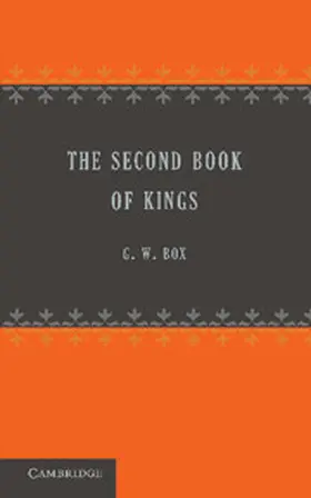 Box |  The Second Book of Kings | Buch |  Sack Fachmedien