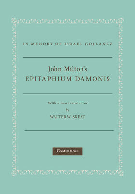 Milton |  John Milton's Epitaphium Damonis | Buch |  Sack Fachmedien