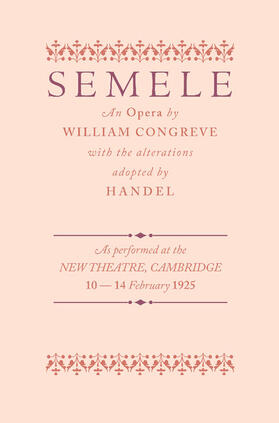 Congreve / Handel |  Semele | Buch |  Sack Fachmedien