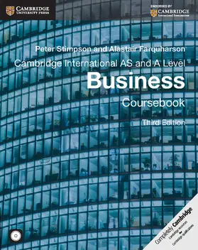 Stimpson / Farquharson | Cambridge International AS and A Level Business Coursebook with CD-ROM | Medienkombination | 978-1-107-67736-4 | sack.de